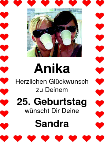 Glückwunschanzeige von Anika  von Nordwest-Zeitung